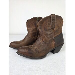 Ariat Boots Womens Size 8B Brown Leather Western Cowgirl Darlin Sassy Short Heel